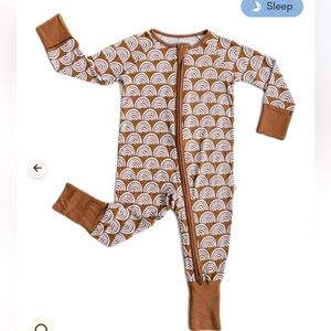 Little Sleepies Rust Rainbows Zippy